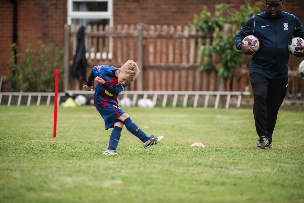 Youth training session game action
