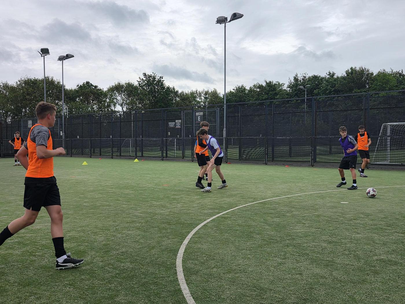Speed training drills with cones
